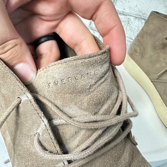 Everlane Desert Boot Pebble Suede Leather Lace Up Shoes Brown 10 - Picture 11 of 12